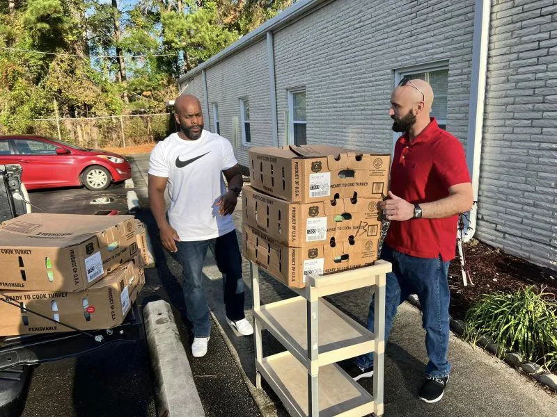 New Vision Ministries members serving together in the community